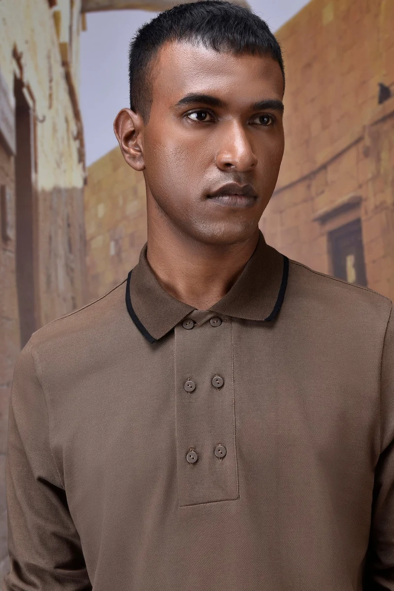 جينات ليكوانت هيمانت بولو بيج دافئ بأكمام طويلة